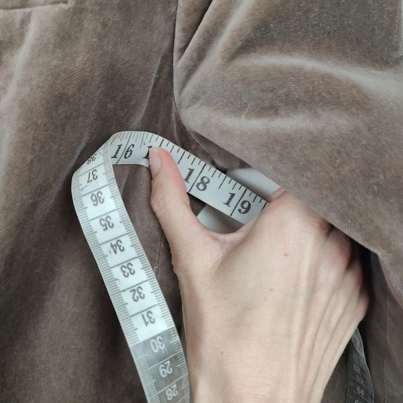 J.Crew Schoolboy Blazer Womens 2 Taupe Velvet Gold Button Dark Academia Preppy - Picture 6 of 8